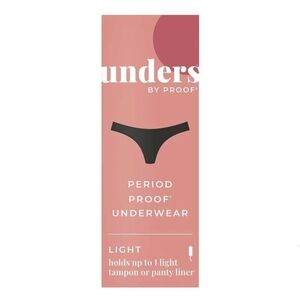 Women Unders by Proof Light Absorbency Period Underwear Sz M/L(8-14)